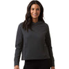 North End Women's Black Heather Spirit Textured Hooded Pullover