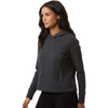 North End Women's Black Heather Spirit Textured Hooded Pullover