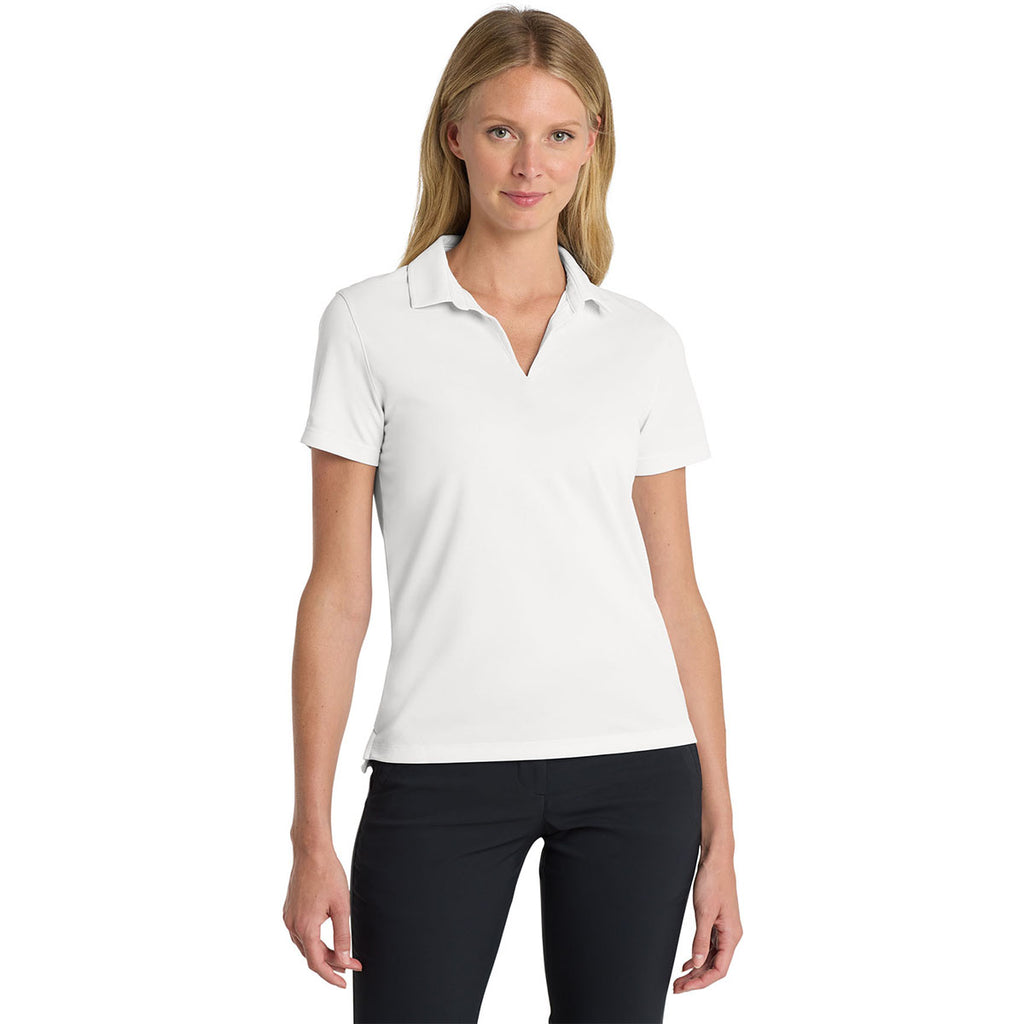 Nike Women's White Dri-FIT Micro Pique 2.0 Polo