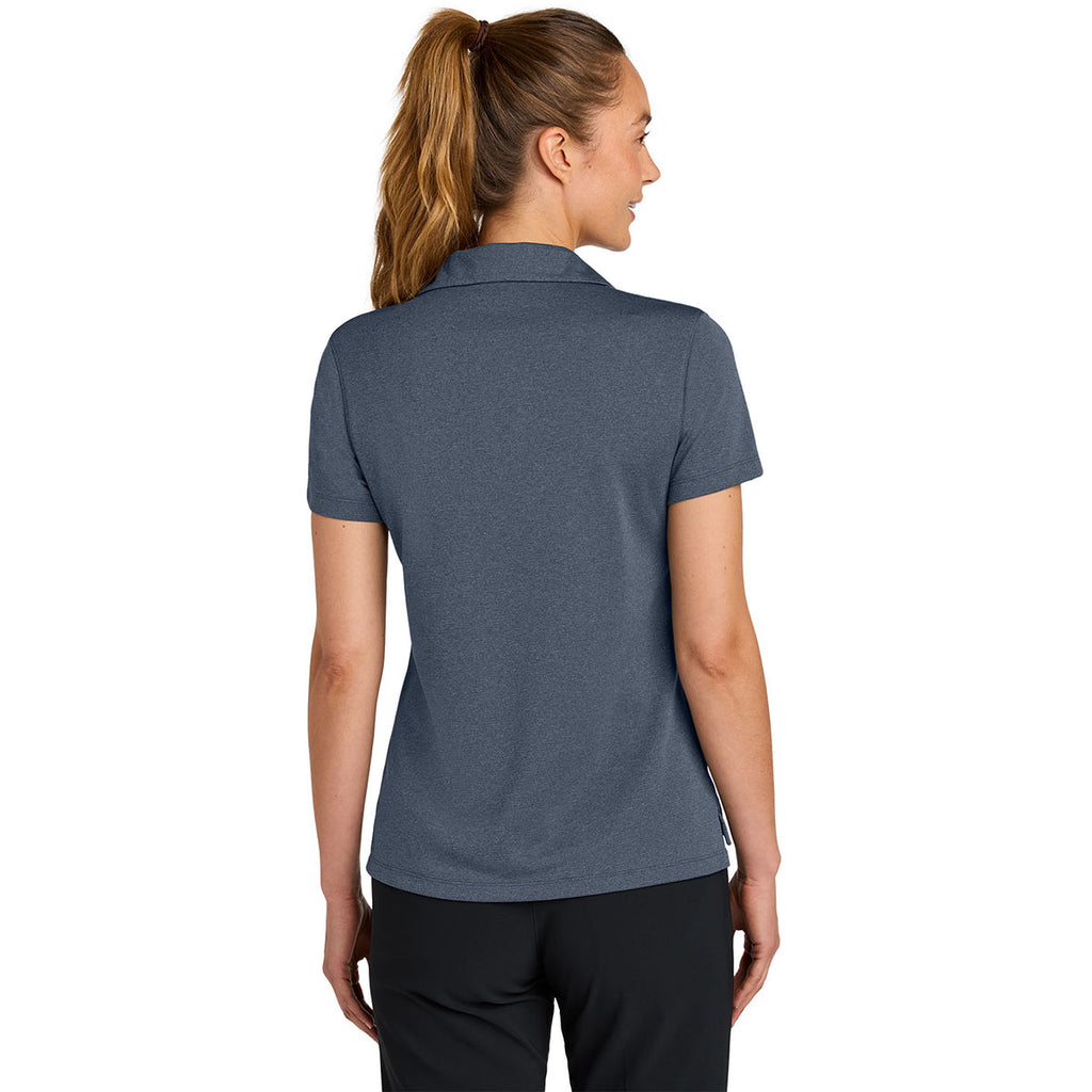 Nike Women's Navy Heather Dri-FIT Smooth Heather Polo