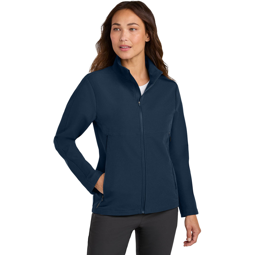 Nike Women's Navy Full-Zip Soft Shell Jacket