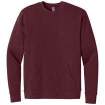 Next Level Men's Maroon Santa Barbara Pocket Sweatshirt