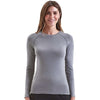Onna Women's Heather Grey Unstoppable Long Sleeve Fresh Underscrub Base Layer T-Shirt
