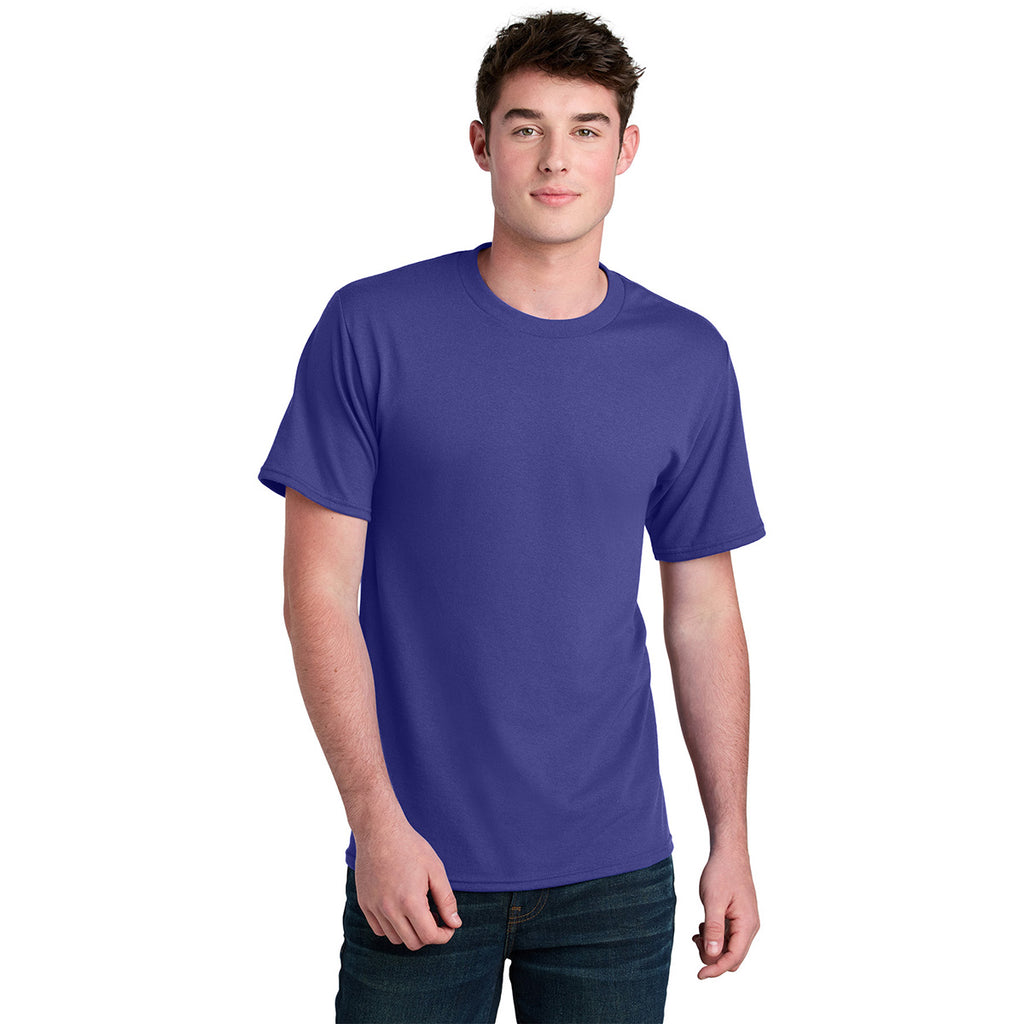 Port & Company Men's Purple Core Blend Recycled Tee