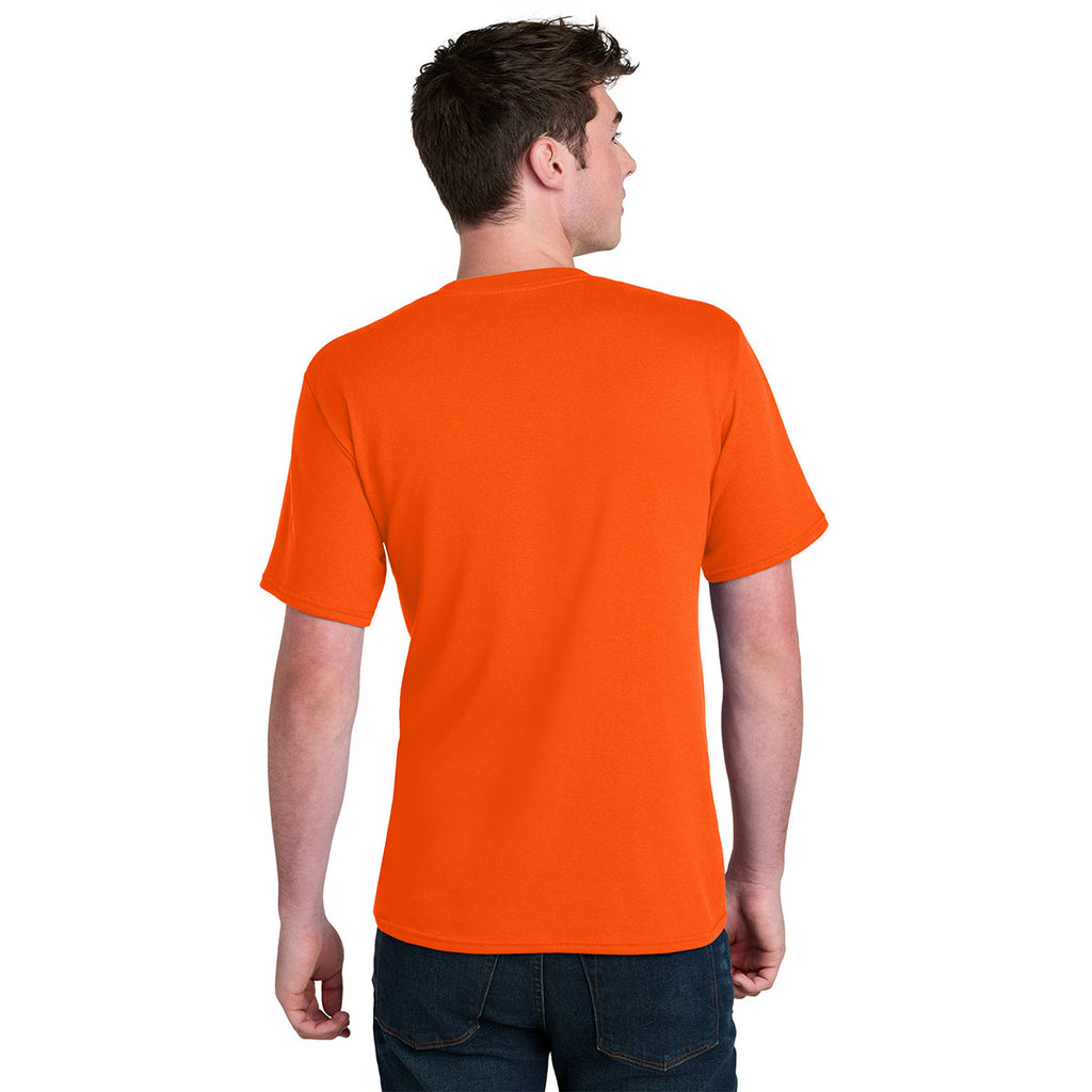 Port & Company Men's Safety Orange Core Blend Recycled Tee