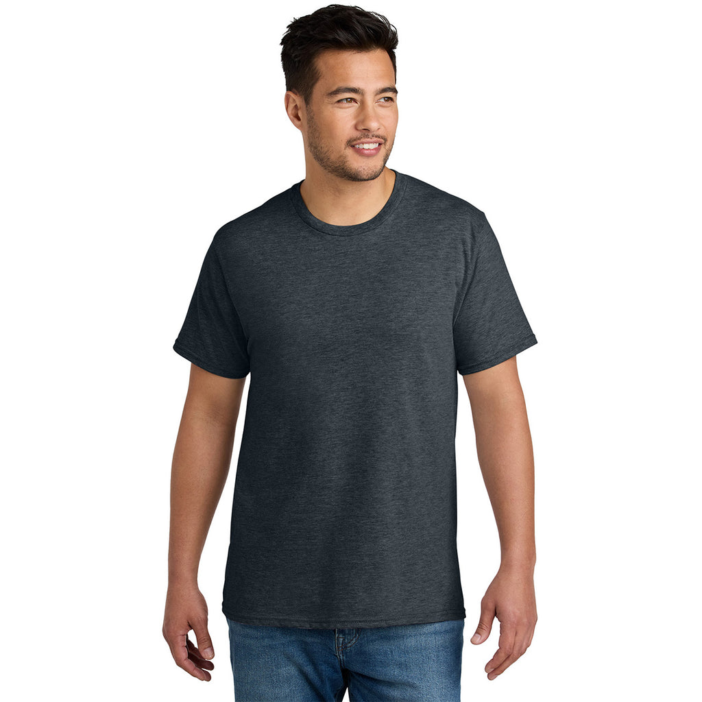 Port & Company Unisex Dark Heather Grey CVC Tee