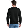 Port & Company Unisex Jet Black Core Fleece Crewneck Pocket Sweatshirt