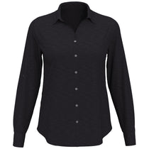 Perry Ellis Women's Caviar Black Heathered Woven Shirt