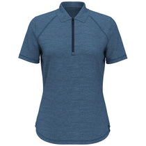 Perry Ellis Women's Insignia Blue Heather Double Knit Polo