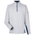 Puma Golf Men's Navy Blazer/Bright White Mesa Stripe Quarter-Zip