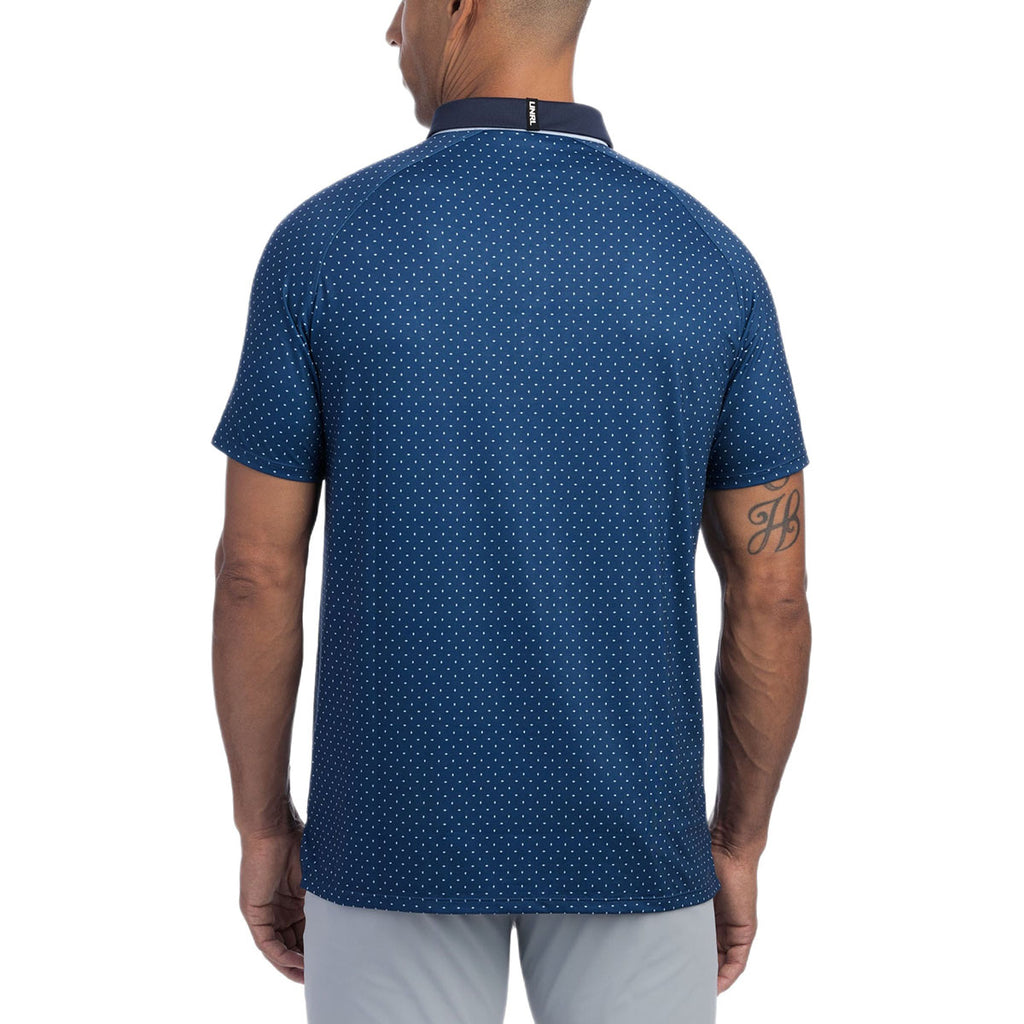 UNRL Men's Cavern Blue Pinpoint Polo