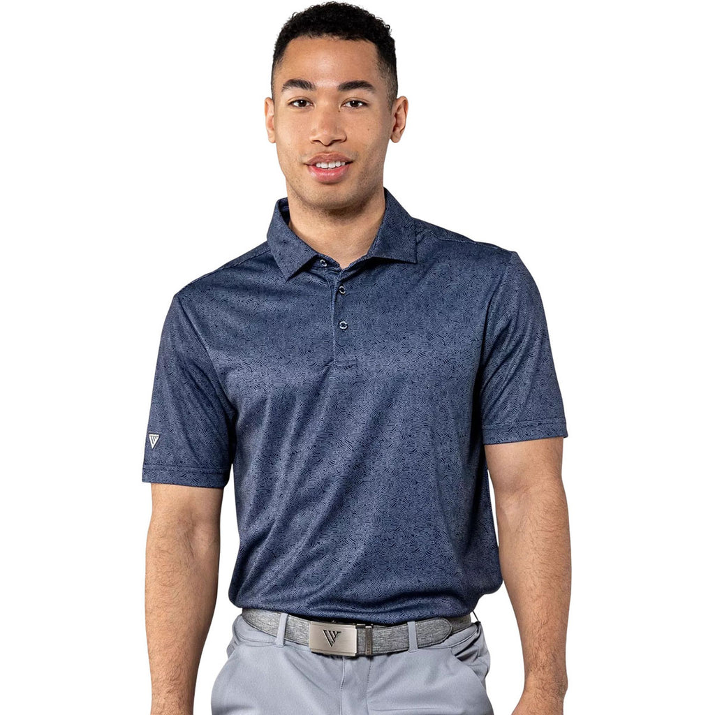 Levelwear Men's Navy Graph Polo