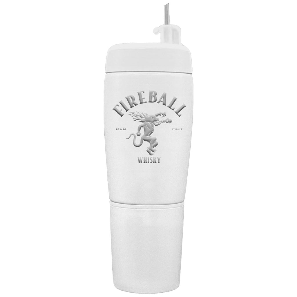 Pourcaddy White Pour Caddy Stainless Steel Flask Set