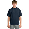 Richardson Men's Navy Charge Performance Fleece Short Sleeve Hoodie