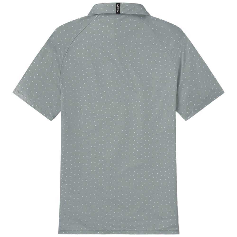 UNRL Men's Eucalyptus-White Scramble Polo