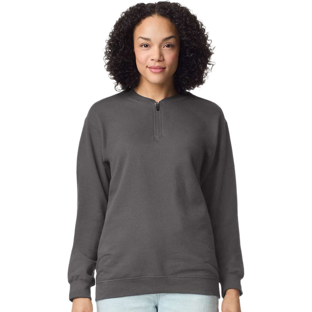 Gildan Unisex Charcoal Midweight 1/4 Zip Sweatshirt