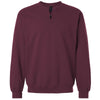 Gildan Unisex Maroon Midweight 1/4 Zip Sweatshirt