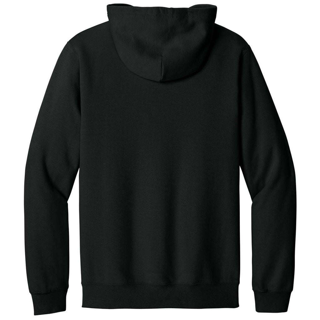 Gildan Men's Black Softstyle Midweight Fleece Full-Zip Hooded Sweatshirt