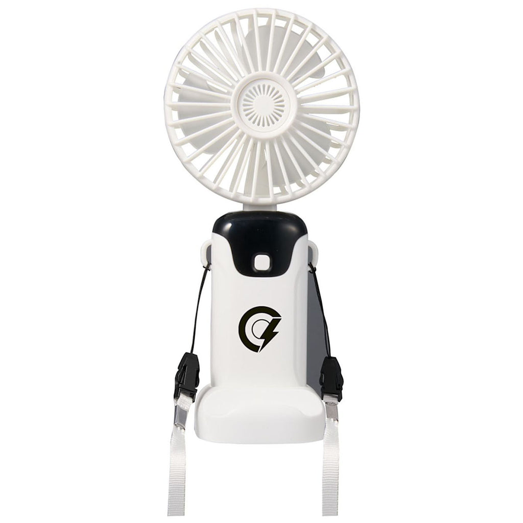 Bullet White Rechargeable Personal LED Fan