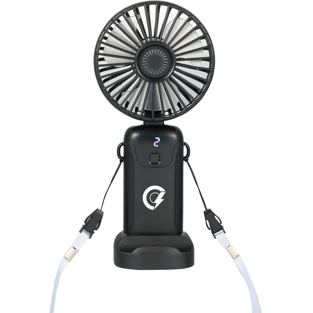 Bullet Black Rechargeable Personal LED Fan