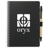 Bullet Black 5'' x 7'' FSC Mix Spiral Notebook with Pen