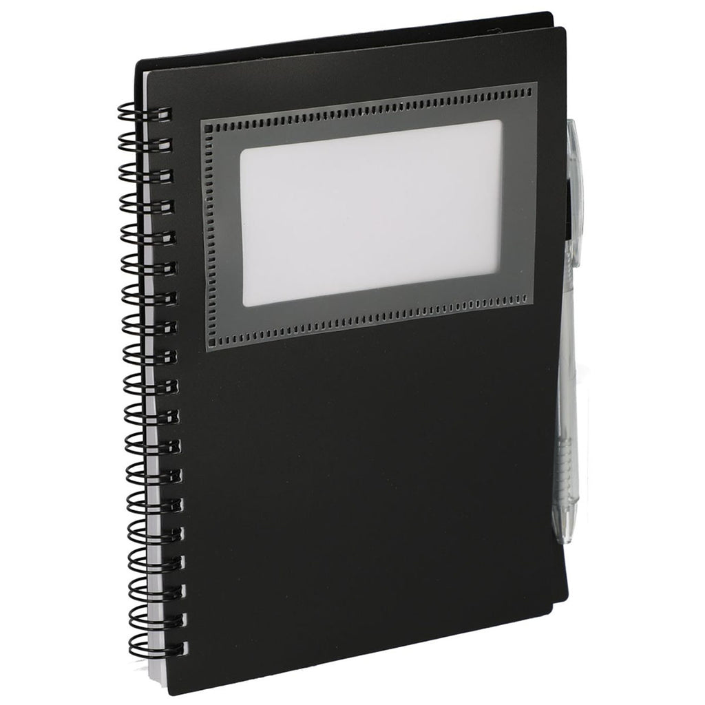 Bullet Black Recycled Star Spiral Notebook with Pen