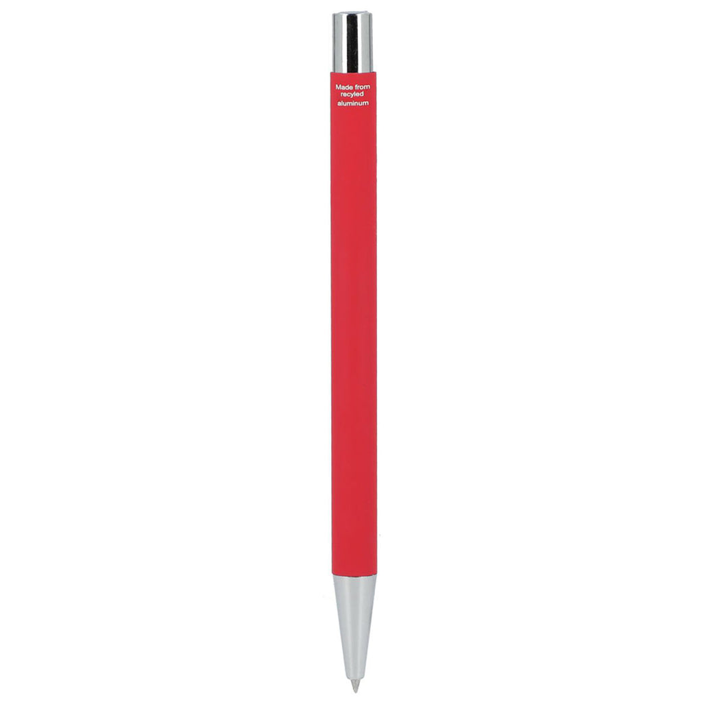 Bullet Red Maxi Recycled Aluminum Soft Touch Gel Pen