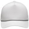 Sportsman White Five-Panel Rope Heritage Fit Cap
