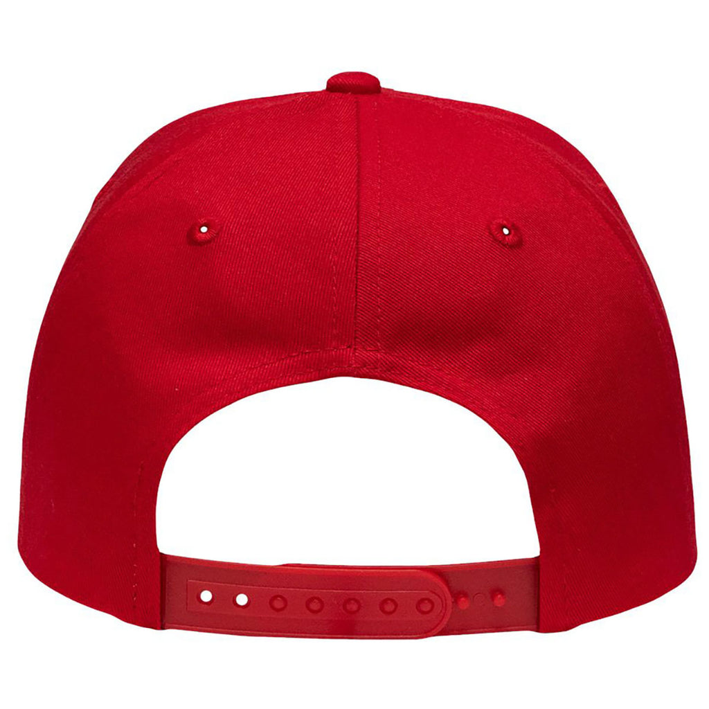 Sportsman Red Lo-Pro Solid Back Traditional Trucker Cap