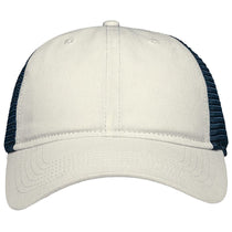 Sportsman Chino Stone/Navy Lo-Pro Mesh Back Trucker Fit Cap