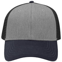 Sportsman Heather Grey/Charcoal/Navy Lo-Pro Mesh Back Trucker Fit Cap