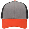 Sportsman Heather Grey/Charcoal/Orange Lo-Pro Mesh Back Trucker Fit Cap