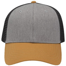 Sportsman Heather Grey/Charcoal/Vegas Gold Lo-Pro Mesh Back Trucker Fit Cap
