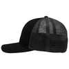 Sportsman Black/Black Modern Six-Panel Trucker Fit Cap