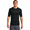 Sport-Tek Men's Black PosiCharge Compression 1/2-Sleeve Tee