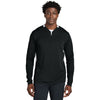 Sport-Tek Men's Black/White Club 1/4-Zip Pullover