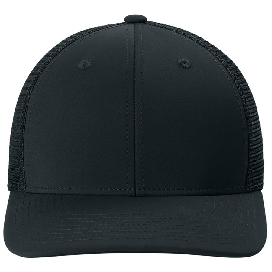 Sport-Tek Black/ Black Club Trucker Cap