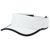Sport-Tek White/Black Repeat Visor