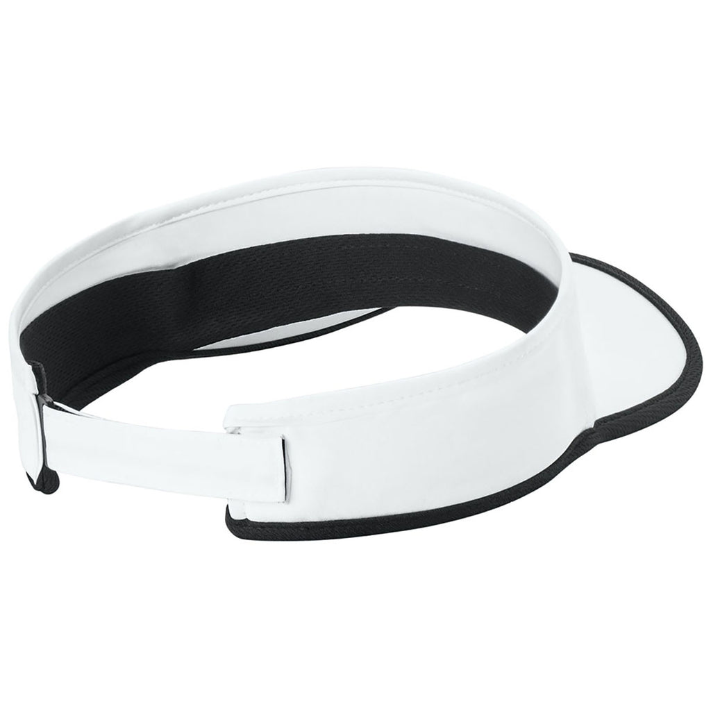 Sport-Tek White/Black Repeat Visor