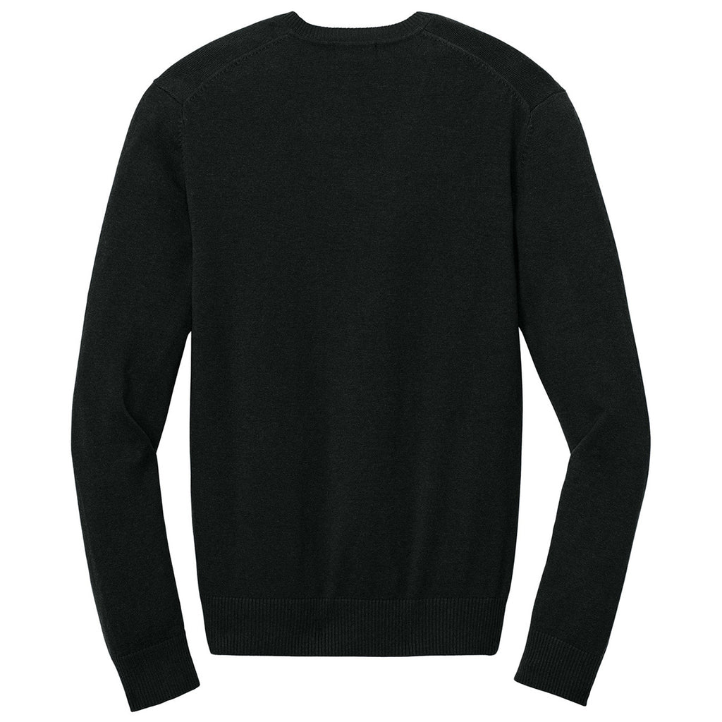 Port Authority Men's Deep Black Easy Care V-Neck Sweater