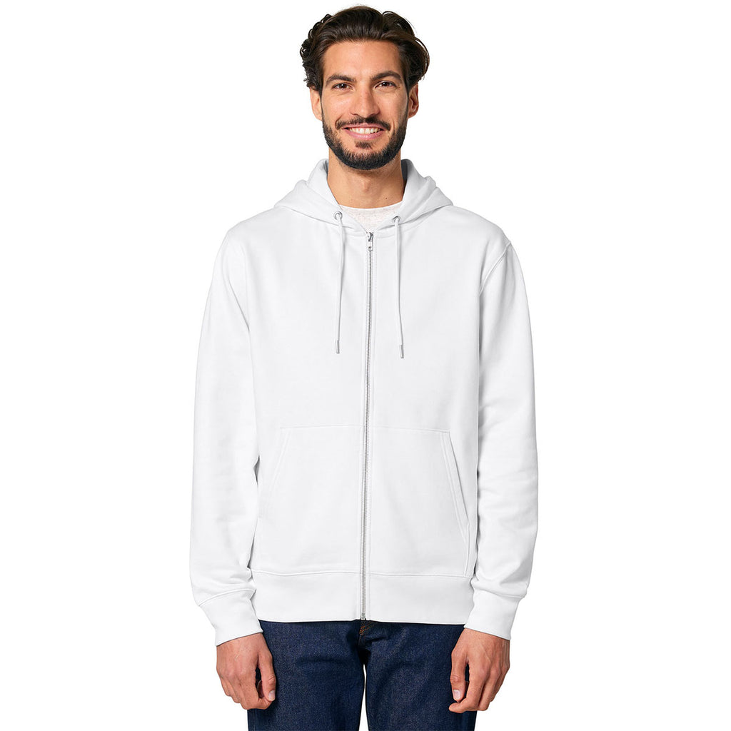 Stanley/Stella Unisex White Cultivator 2.0 Full-Zip Hooded Sweatshirt