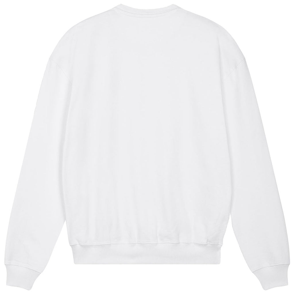 Stanley/Stella Unisex White Ledger Dry Crewneck Sweatshirt