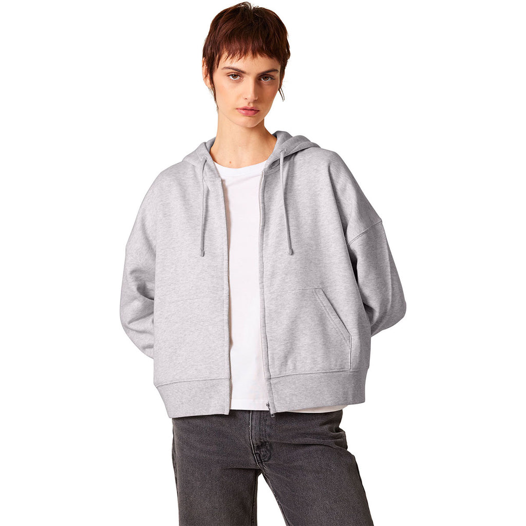 Stanley/Stella Women's Cool Heather Grey Stella Ida Full-Zip Hooded Sweatshirt