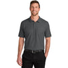 Port Authority Men's Storm Grey Tall Wearever Signature Pique Pocket Polo