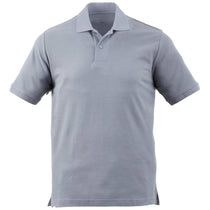 Elevate Men's Steel Grey Palo Short Sleeve 100% Cotton Pique Polo