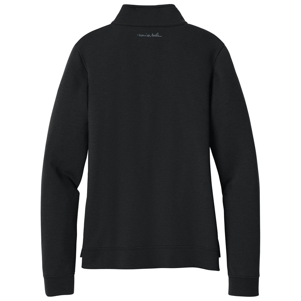 TravisMathew Women's Black Coveside 1/2-Zip