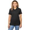 Elevate Women's Black Palo Short Sleeve 100% Cotton Pique Polo