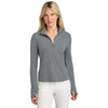 TravisMathew Women's Quiet Shade Grey Heather Onward 1/2-Zip