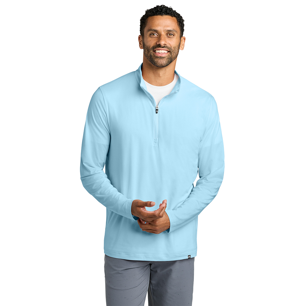 TravisMathew Men's Dream Blue Crestview 1/4-Zip