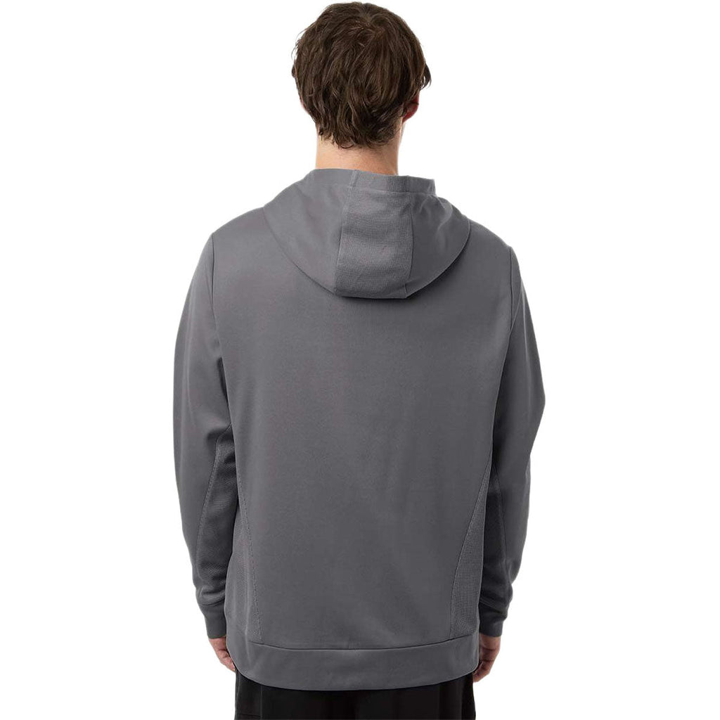 Team 365 Unisex Sport Graphite Squad Hooded Tech Fleece Pullover